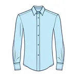 classic long-sleeved pale blue button-up shirt image